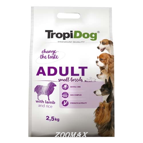 TropiDog Premium Adult Small jahňa s ryžou
